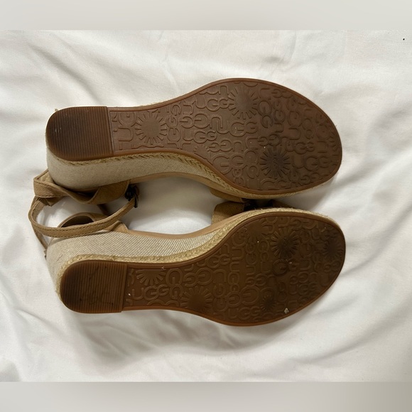 UGG Sandals Women’s Nyssa Low Heel Espadrille Wedges Size 8 - Picture 6 of 7